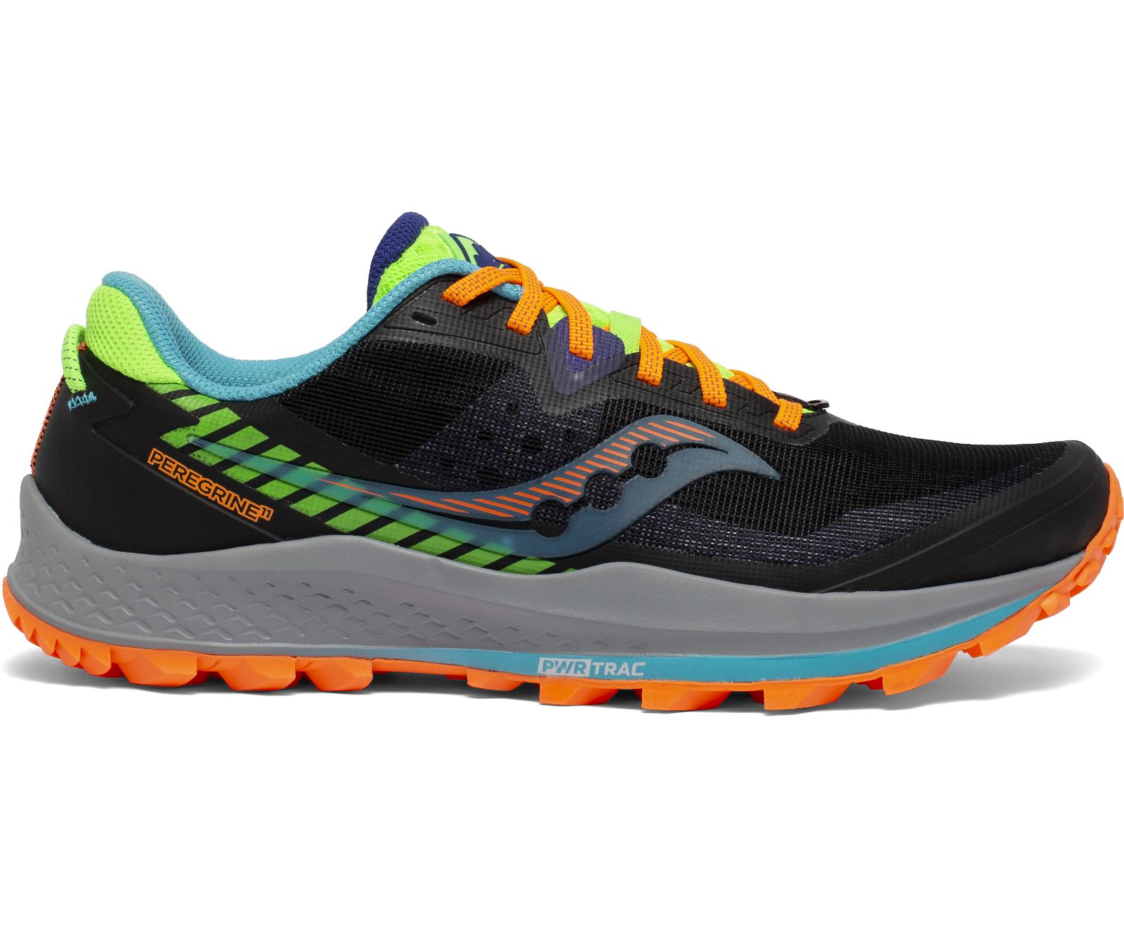 Tenis Para Trail Running Saucony Peregrine 11 Hombre Naranjas Verdes Negros | México 584SGLO